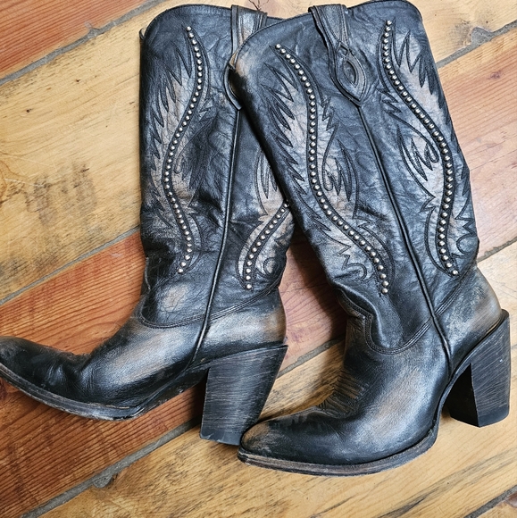 Black & brown studded Idyllwind Boots - Picture 3 of 6